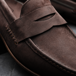 Handsewn Shoe Co. Nubuck Penny Loafers Brown
