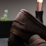 Handsewn Shoe Co. Nubuck Penny Loafers Brown