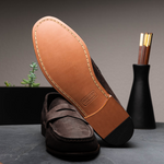 Handsewn Shoe Co. Nubuck Penny Loafers Brown