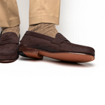 Handsewn Shoe Co. Nubuck Penny Loafers Brown