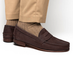 Handsewn Shoe Co. Nubuck Penny Loafers Brown