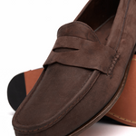 Handsewn Shoe Co. Nubuck Penny Loafers Brown