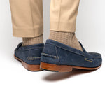 Handsewn Shoe Co. Nubuck Penny Loafers Navy