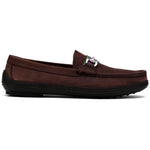 Handsewn Shoe Co. Nubuck Stripe Loafers Dark Brown