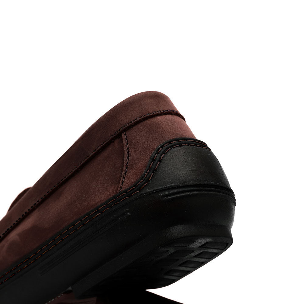 Handsewn Shoe Co. Nubuck Stripe Loafers Dark Brown