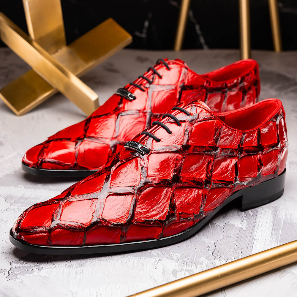 Marco Di Milano Olivieri Pirarucu Dress Oxfords Red