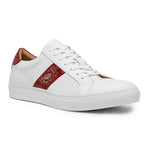 Zelli Olympias Calf & Crocodile Sneakers White / Red (61-101-RED)