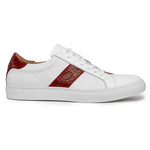 Zelli Olympias Calf & Crocodile Sneakers White / Red
