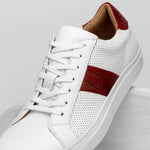 Zelli Olympias Calf & Crocodile Sneakers White / Red (61-101-RED)