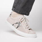 Zelli Olympias Python & Sueded Goatskin Sneakers Grey (66-100-GRY)