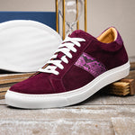 Zelli Olympias Python & Suede Goatskin Sneakers Bordeaux (66-100-BDX)