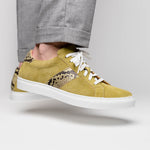 Zelli Olympias Python & Suede Goatskin Sneakers Chartreuse (66-100-CHR)