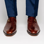 Mauri 4912 Body Alligator Shoes Gold