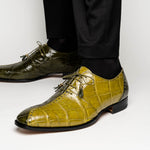 Mauri 4975 Body Alligator Shoes Money Green / Khaki (Special Order)