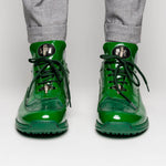 Mauri 8900/2 Baby Crocodile / Embossed Patent Sneakers Leaf Green