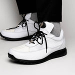 Mauri 8900/2 Baby Crocodile / Embossed Nappa Sneakers White (Special Order)