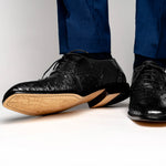 Belvedere Onesto II Ostrich/Crocodile Shoes Black (1419)