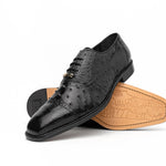 Belvedere Onesto II Ostrich/Crocodile Shoes Black (1419)