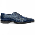 Belvedere Onesto Men's Navy Ostrich & Crocodile Cap Toe Shoes main image 1