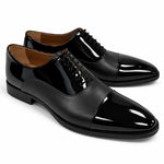 View product image 1: Corrente CU00041 Opera Patent Leather Cap Toe Oxford Black