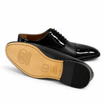View product image 4: Corrente CU00041 Opera Patent Leather Cap Toe Oxford Black