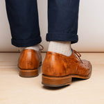 Belvedere Orlando Genuine Ostrich Quill Shoes Antique Peanut V1 (D01)