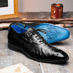 Belvedere Orlando Genuine Ostrich Quill Shoes Black V1 (D01)