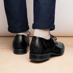 Belvedere Orlando Genuine Ostrich Quill Shoes Black V1 (D01)