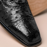 Belvedere Onesto II Ostrich/Crocodile Shoes Black (1419)
