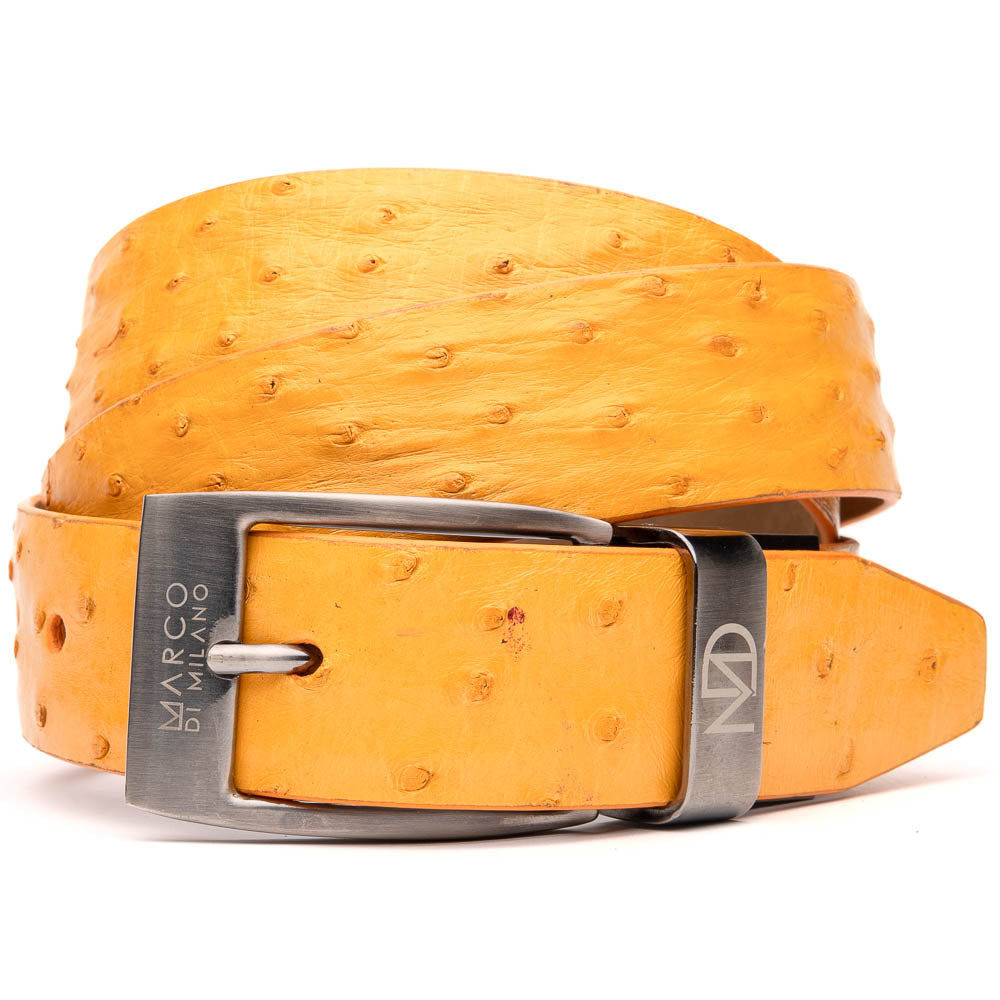 Marco Di Milano Ostrich Quill Belt Buttercup