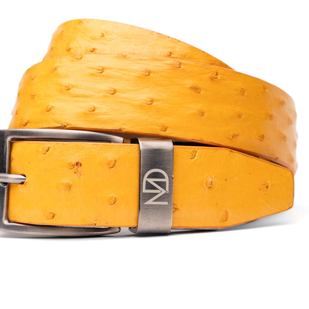 Marco Di Milano Ostrich Quill Belt Buttercup