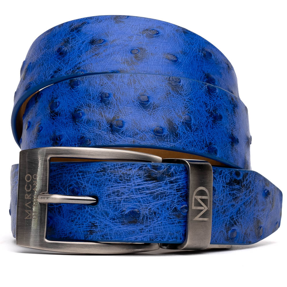 Marco Di Milano Ostrich Quill Belt Electric Blue