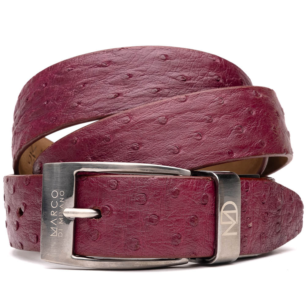 Marco Di Milano Ostrich Quill Belt Wine