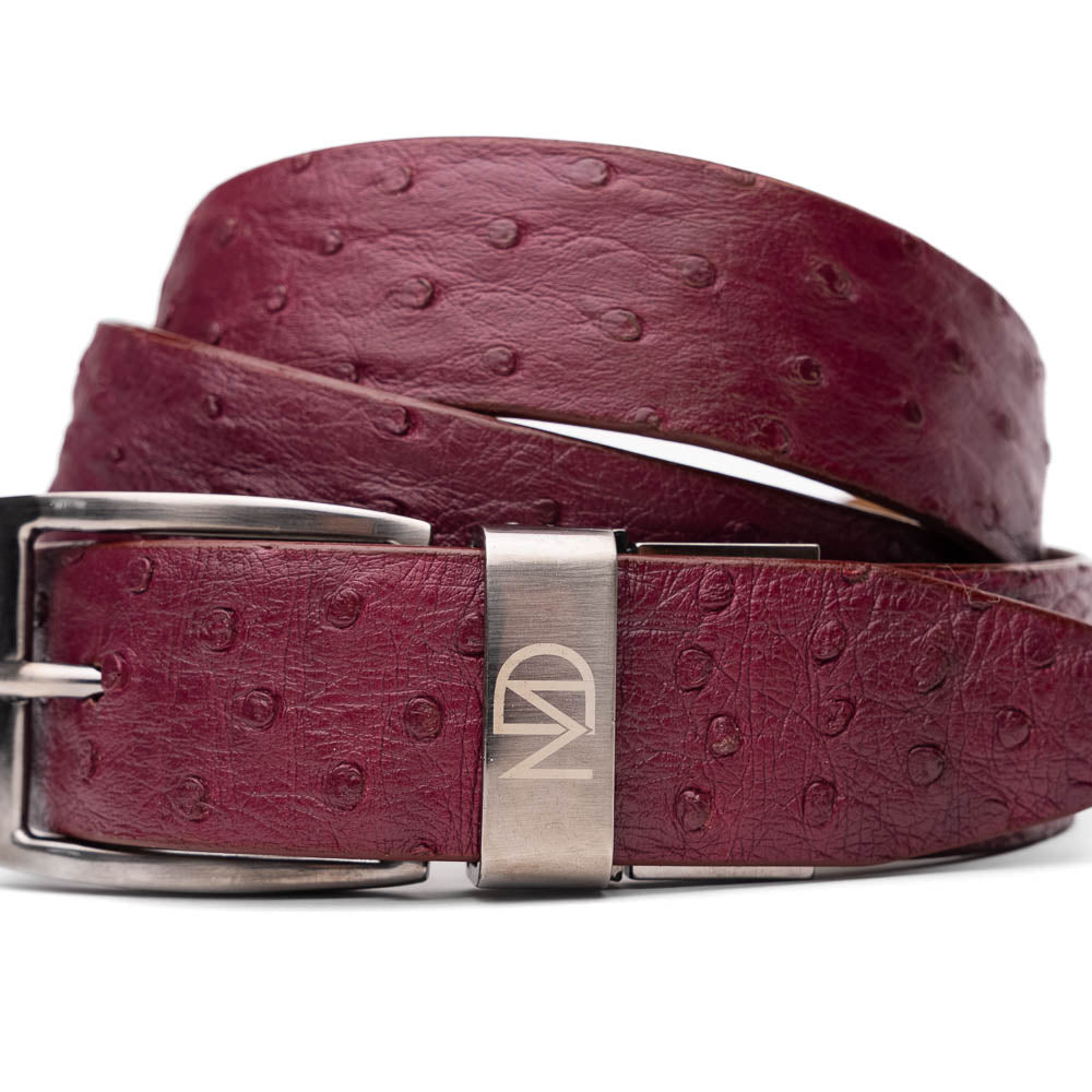 Marco Di Milano Ostrich Quill Belt Wine