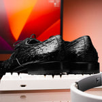Los Altos Ostrich Bicycle Toe Shoes Black