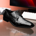 Los Altos Ostrich Bicycle Toe Shoes Black