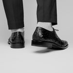 Los Altos Ostrich Bicycle Toe Shoes Black