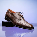 Los Altos Ostrich Bicycle Toe Shoes Brown