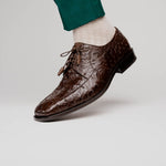 Los Altos Ostrich Bicycle Toe Shoes Brown