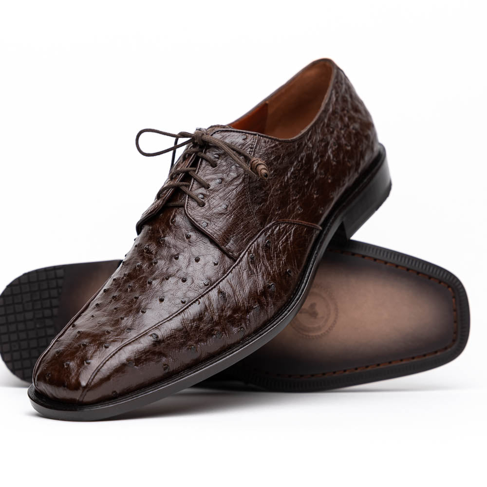 Los Altos Ostrich Bicycle Toe Shoes Brown