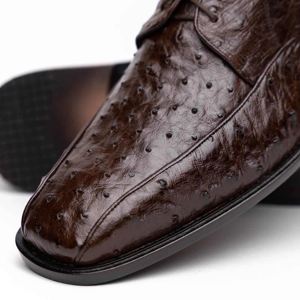 Los Altos Ostrich Bicycle Toe Shoes Brown