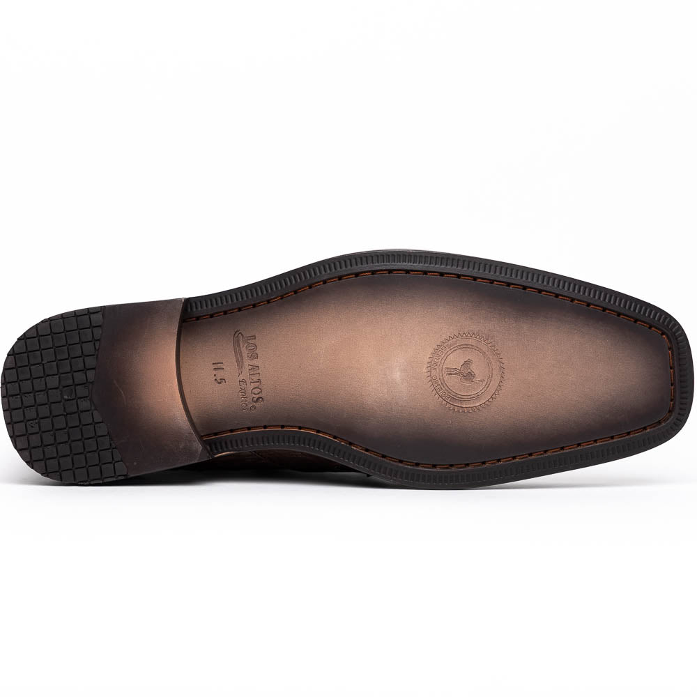 Los Altos Ostrich Bicycle Toe Shoes Brown