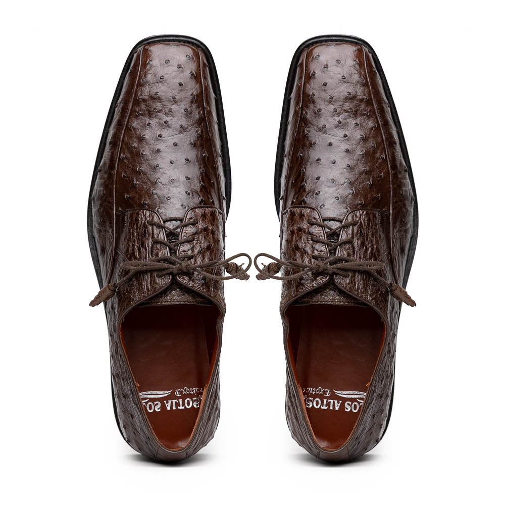 Los Altos Ostrich Bicycle Toe Shoes Brown