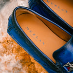 Mezlan Ostrich Driving Shoe Jeans (Exclusive) (RX7041-S)