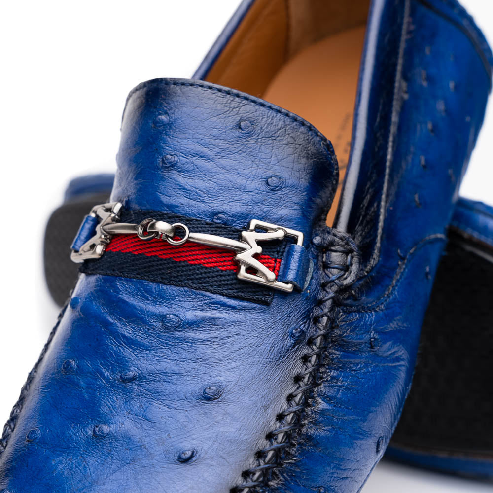 Mezlan Ostrich Driving Shoe Jeans (Exclusive) (RX7041-S)