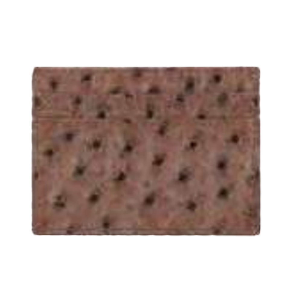 Los Altos Ostrich Card Holder Brown