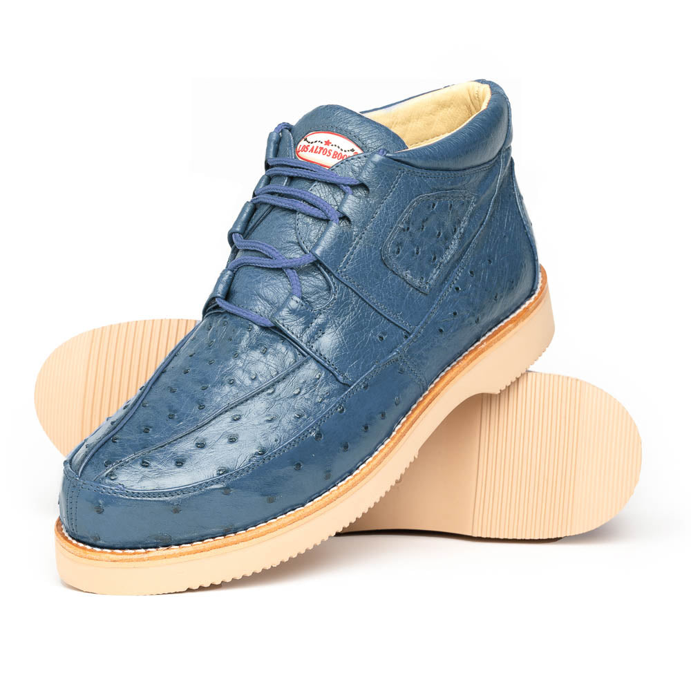 Los Altos Ostrich Casual Shoes Blue Jean