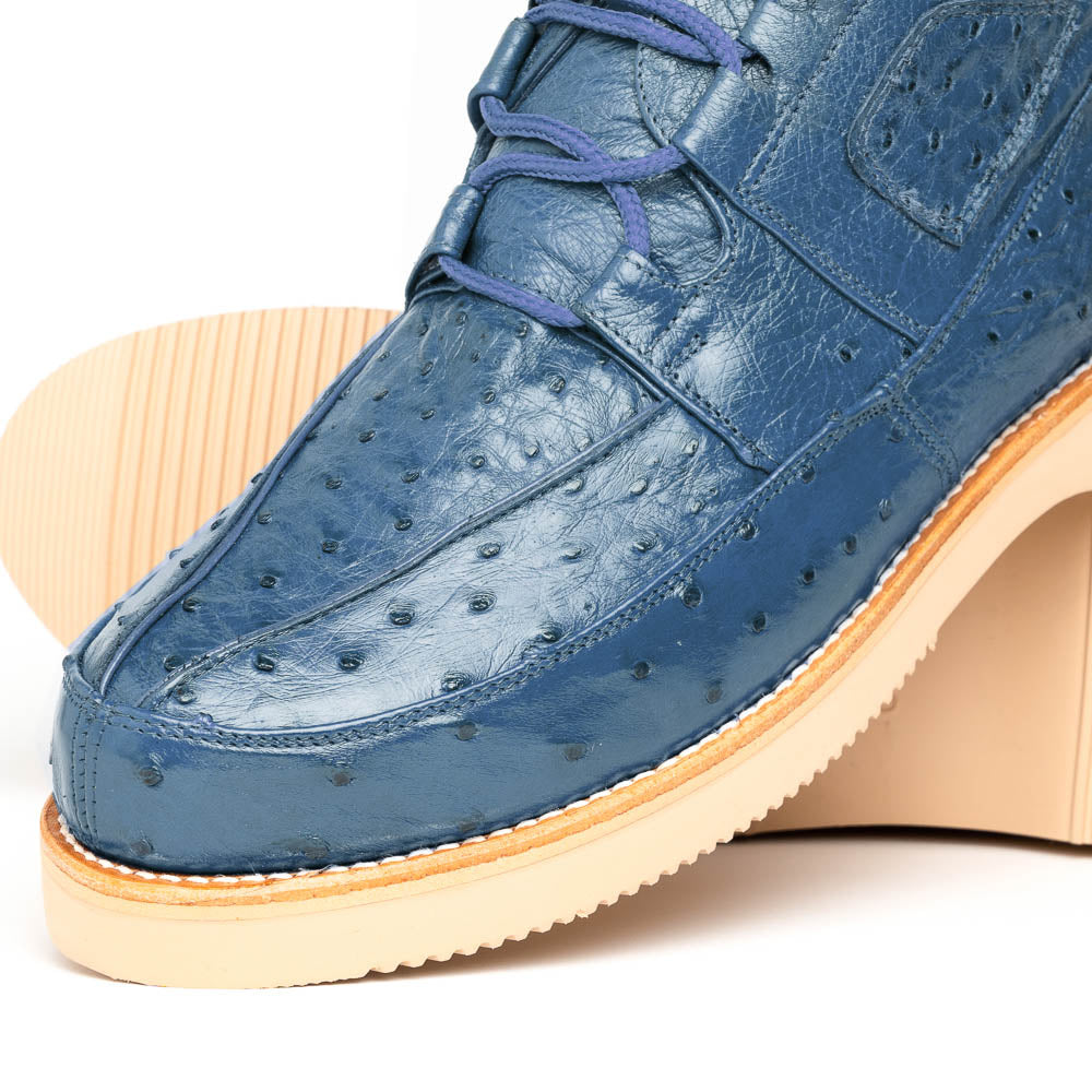 Los Altos Ostrich Casual Shoes Blue Jean