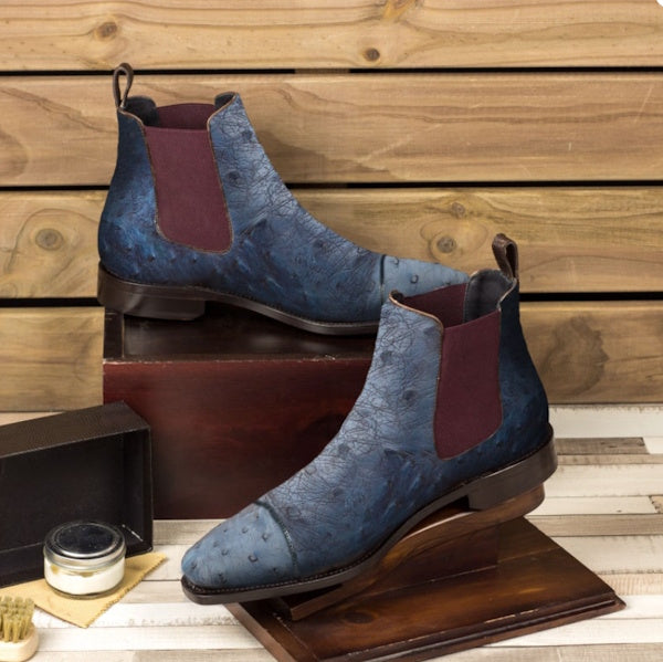 Ostrich Chelsea Boots