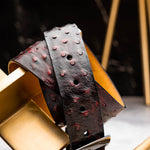 Marco Di Milano Ostrich Quill Belt Black Cherry